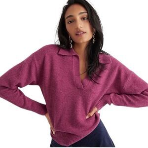 Women's J. Crew Collared V-neck Sweater in Supersoft Yarn Size XS BJ597